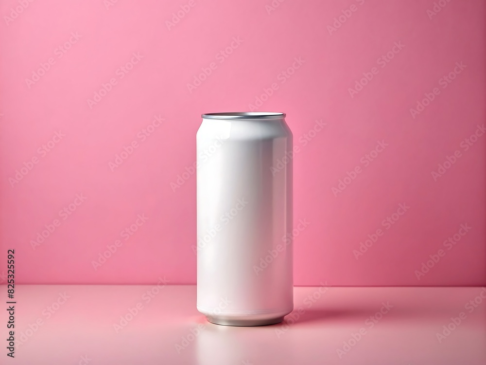 Front view of soda can with empty space for mockup design Front view of soda can with empty space for mockup design