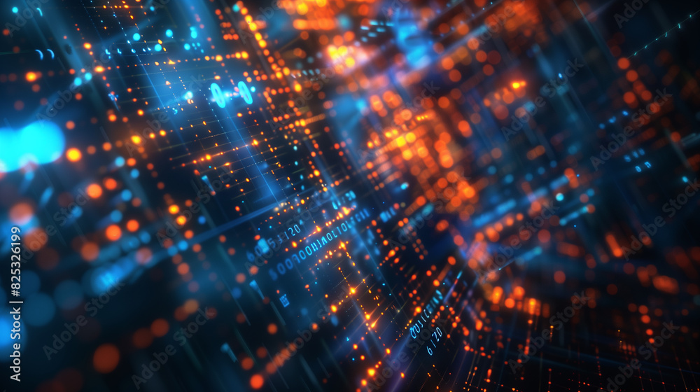 Obraz premium modern digital tech background wallpaper