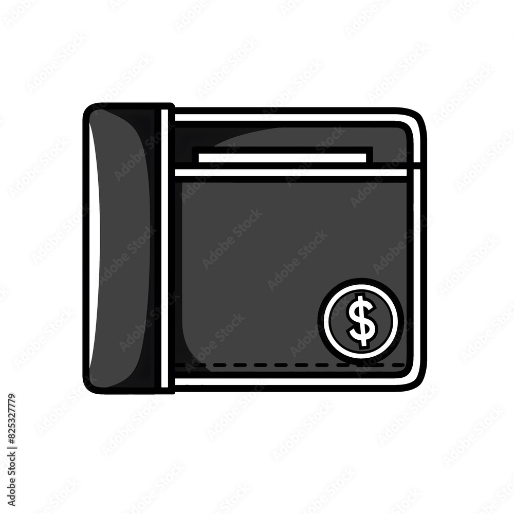 Money wallet icon isolated on transparent background. Money wallet icon isolated on transparent background.