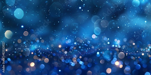 Abstract Blue Bokeh Background