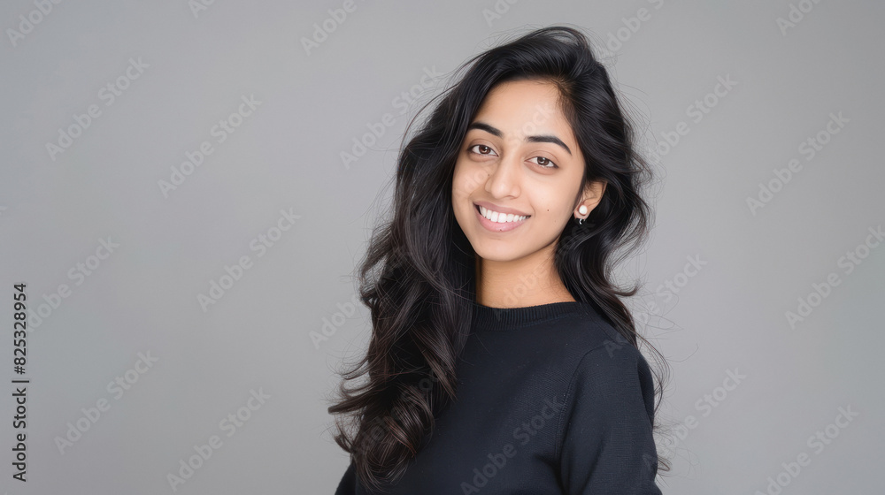 Obraz premium young beautiful woman smiling on isolated background