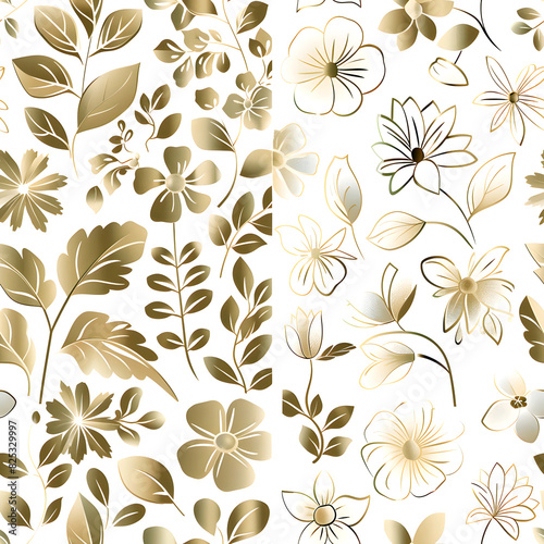 Wallpaper Mural Seamless Luxury Floral Pattern With Leaves and Flowers in Branch Perfect for Modern Home Decor, Textiles, Wrapping Paper, Wallpaper, Fabric Print, Greeting Cards, Invitation Card Torontodigital.ca