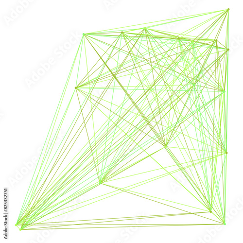 An abstract isolated futuristic node network connection design element.