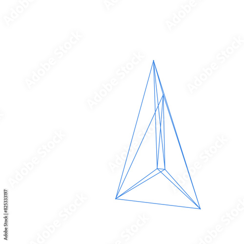 An abstract isolated futuristic node network connection design element.