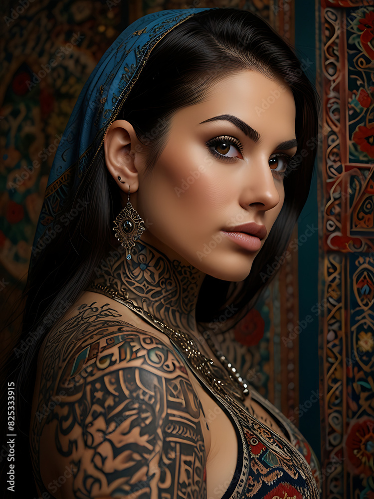 Beautiful Persian Woman Iranian Tattoos Exotic Fashion Beautiful Persian Woman Iranian Tattoos Exotic Fashion