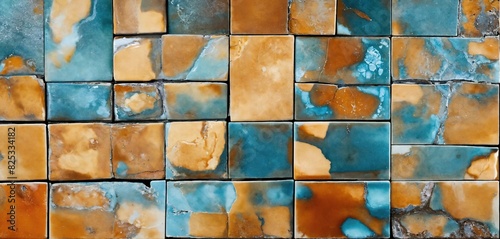 Old tiles. Glaze. Generative AI