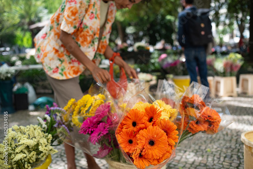 Street spring flower shopping outdoor photo