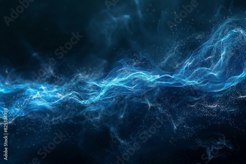Abstract Blue Energy Wave Background, Futuristic Concept © Skyfe