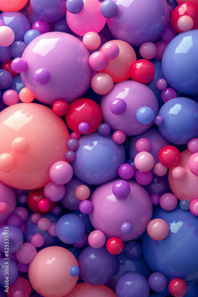Abstract seamless pattern with pink and purple spheres, creating a playful isometric design, Abstract seamless pattern with pink and purple spheres, creating a playful isometric design,