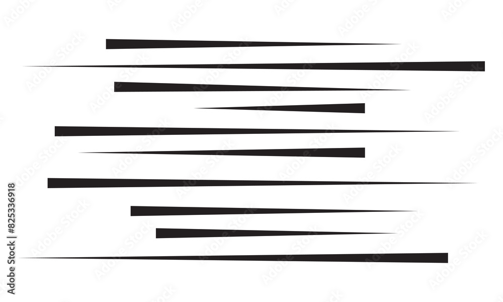 Comic speed motion lines. Horizontal fast motion lines for comic books. isolated on white background. Vector illustration. EPS 10 Comic speed motion lines. Horizontal fast motion lines for comic books. isolated on white background. Vector illustration. EPS 10
