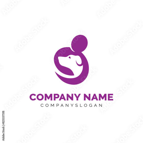 Dog care logo design, vector logo design, illustration