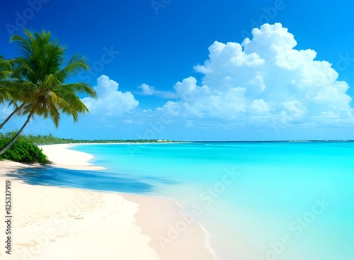 A view of a beautiful beach screen in a beautiful summer time