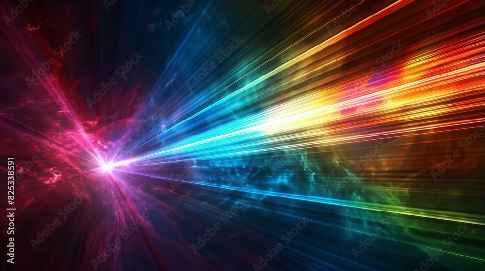 Abstract Colorful Light Rays Background, Futuristic Concept Abstract Colorful Light Rays Background, Futuristic Concept
