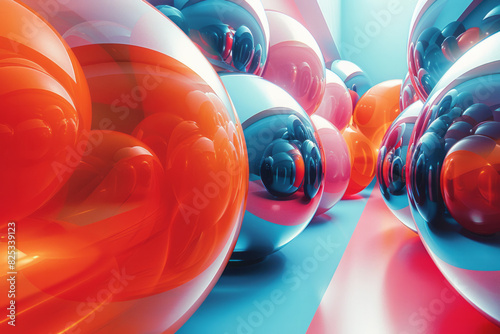 An abstract background with isometric oblate spheroids, creating a smooth, seamless pattern,