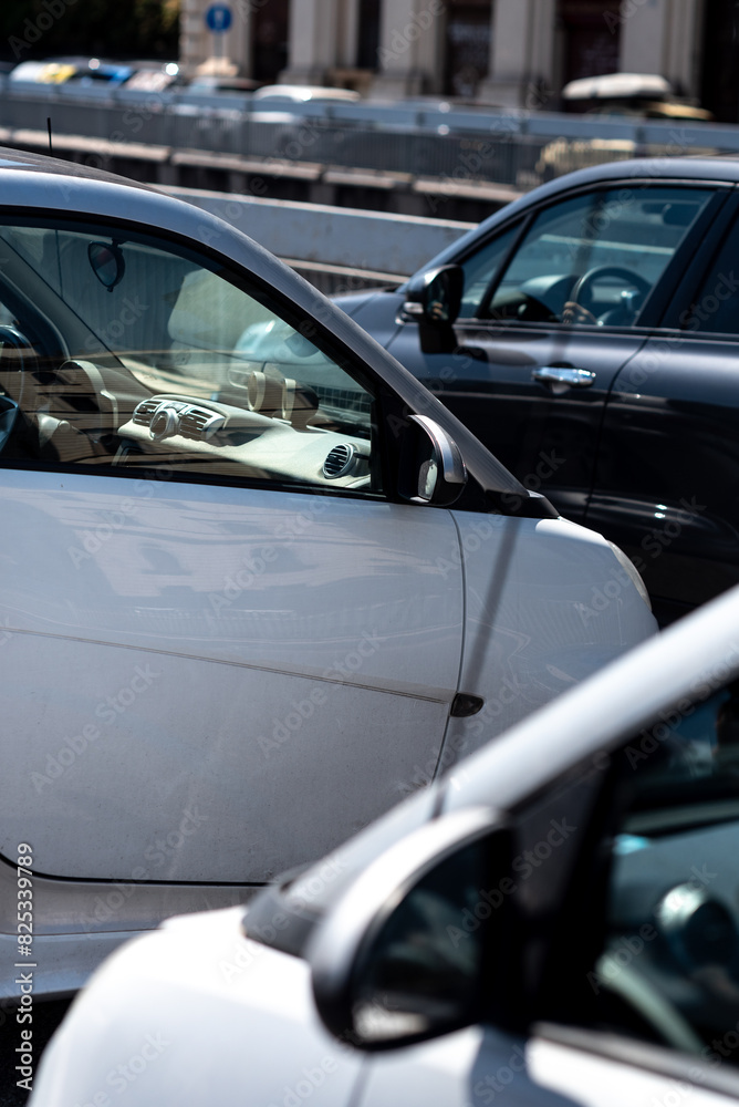 Car traffic in the city of Rome Car traffic in the city of Rome