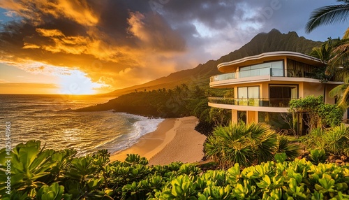 Tropical villa on hawaii