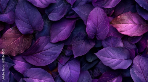 Vibrant purple leaf against a backdrop of negative space, creating a striking and minimalist composition. photo