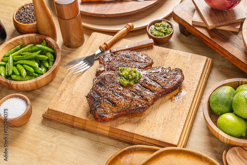 T-Bone Steak With Grill Marks photo