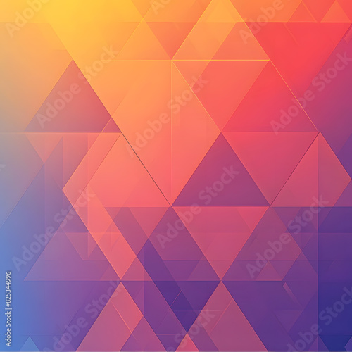 Vibrant abstract background with colorful triangles in geometric pattern photo