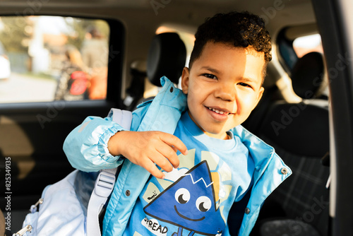 Toddler going to school photo