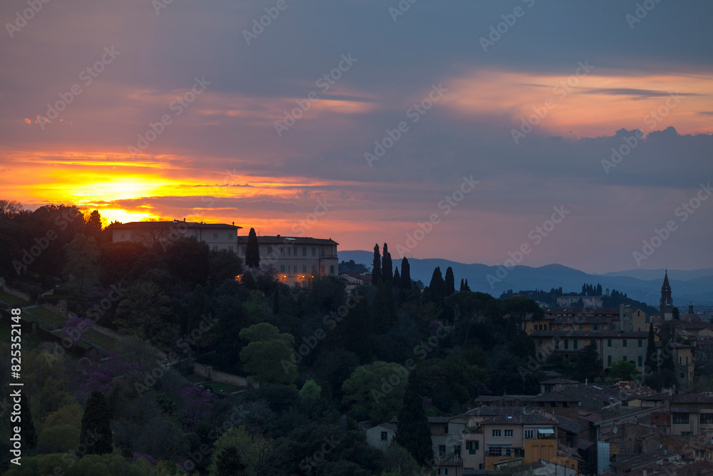 Cityscape of Florence at Sunset