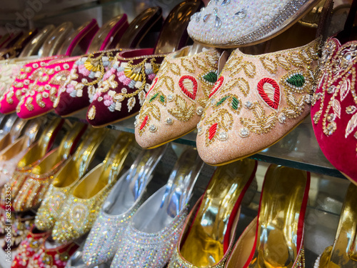 Colorful shoe display, Kolkata photo