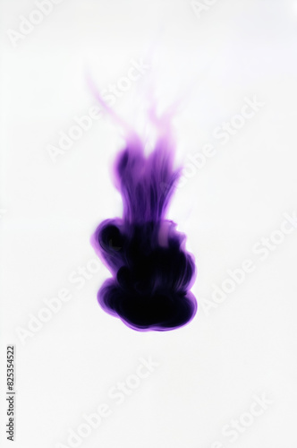 coloured ink drop splash on white background photo