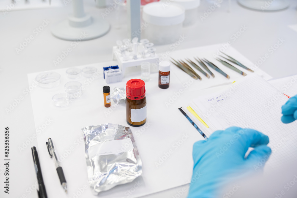 Close Up Of Anonymous Researcher Working In Lab Close Up Of Anonymous Researcher Working In Lab