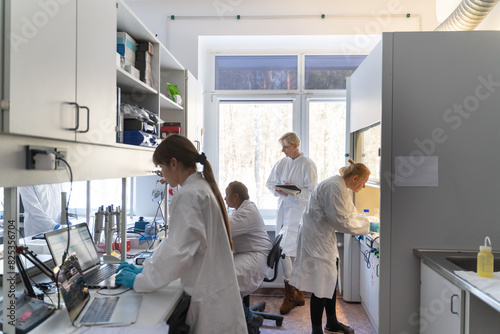 Many Researchers Working In Functional Nanomaterials laboratory photo