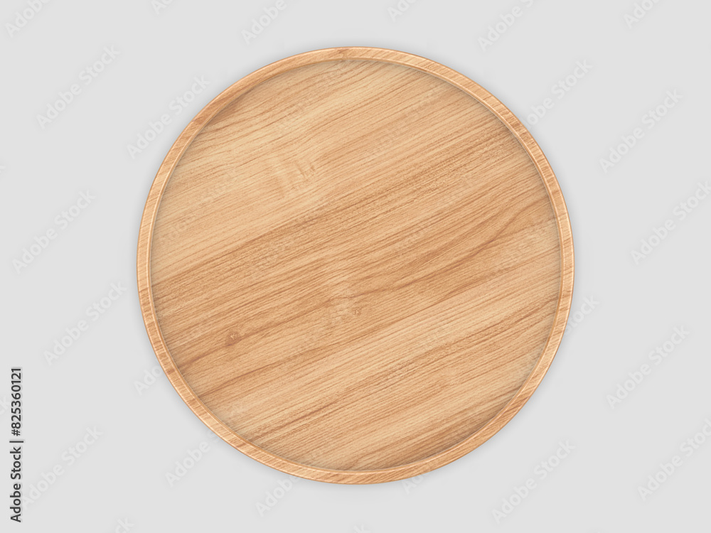 Food serving tray blank template 3d illustration.