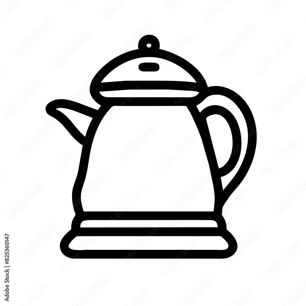 Fototapeta premium Transparent vector image of an electric kettle