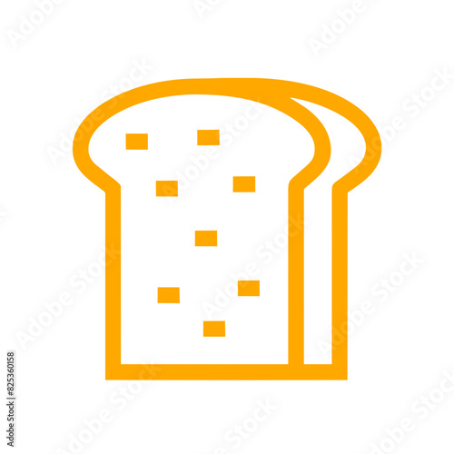vector image of a slice of toasted bread
