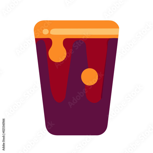 vector image of a pint glass filled with a drink, ideal for parties and gatherings