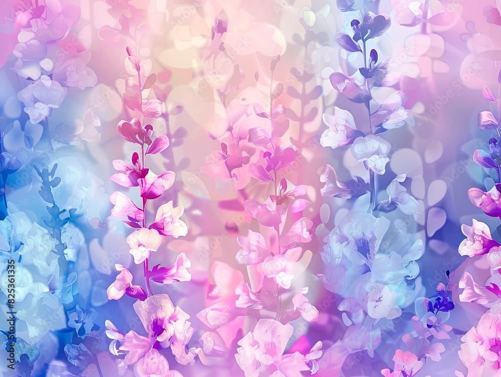 Obraz premium White Snapdragon flowers, Antirrhinum majus., blooming in the garden, among bright sunlight and colorful blossoms blurred background.
