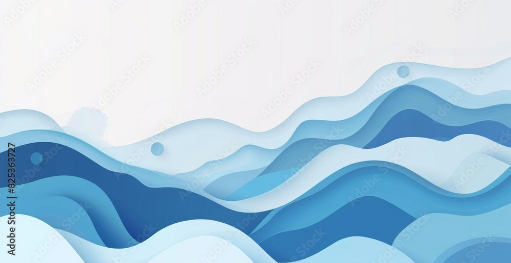 Abstract blue wave background presentation design illustration with white space Generative AI Abstract blue wave background presentation design illustration with white space Generative AI