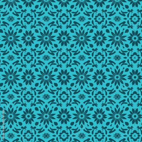 Flat Elegant decorative floral pattern vector design. Colorful floral pattern suitable for background, texture, fabric, wrapping, textile, clothing, print or others.