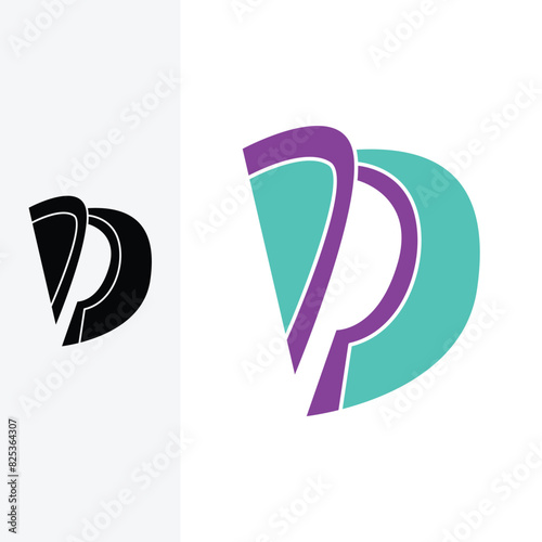 letter D logo. logo modern sign template. silhouette stylish.