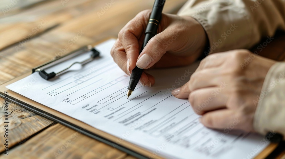 Filling Out a Formal Document