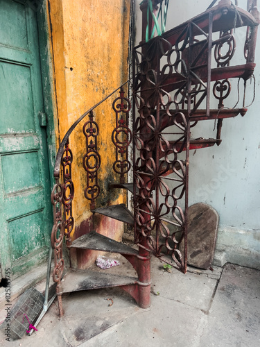 Courtyard corner with stairs photo