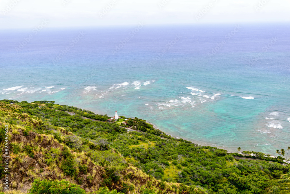 Cityscape of Honolulu seen from Diamond Head State Monument Hawaii USA. Cityscape of Honolulu seen from Diamond Head State Monument Hawaii USA.
