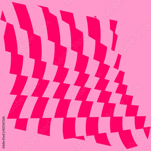 The flag pattern is pink and fluttering