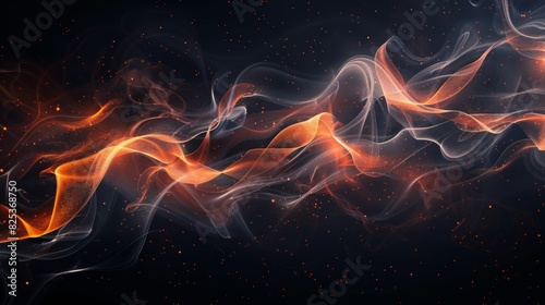 Abstract Fire Flames on Black Background. © 9DIGITECH