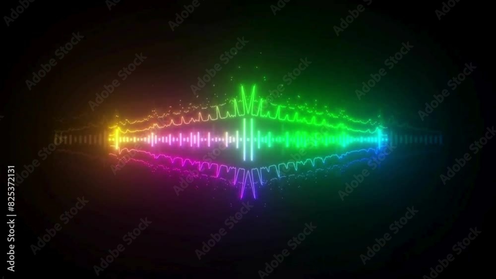 4K Ultra HD Video: Audio Waveform Sound Equalizer on Digital Screen Network 4K Ultra HD Video: Audio Waveform Sound Equalizer on Digital Screen Network