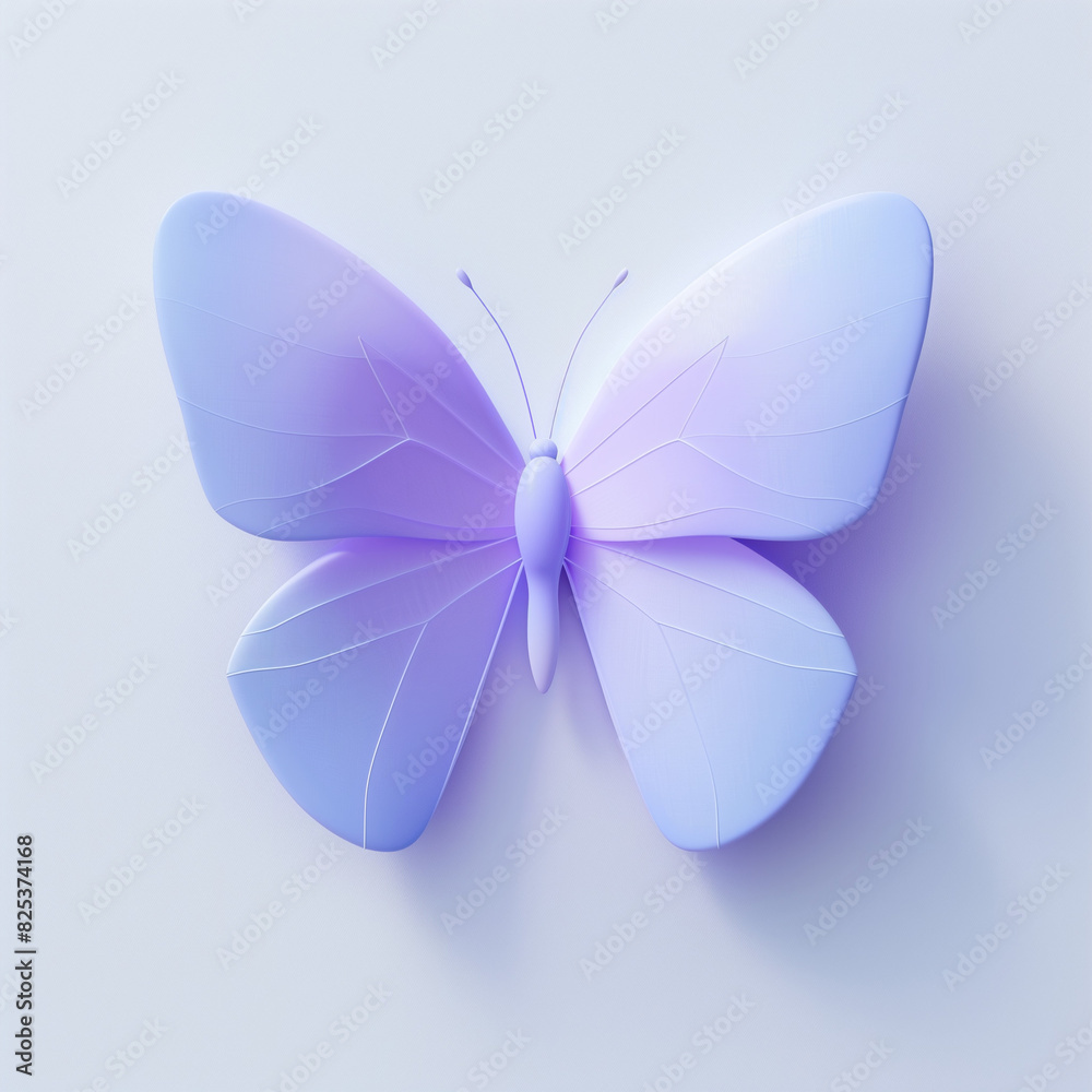 Butterfly Icon in Lavender Gradient Minimalist Neumorphism Style Butterfly Icon in Lavender Gradient Minimalist Neumorphism Style