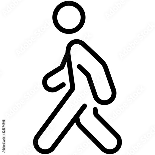 pedestrian line icon