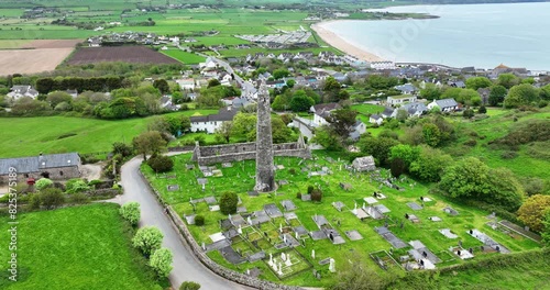 Ireland Epic location Ardmore round tower Co.Waterford,monastic and historic site overlooking the seaside village of Ardmore tourism centre photo