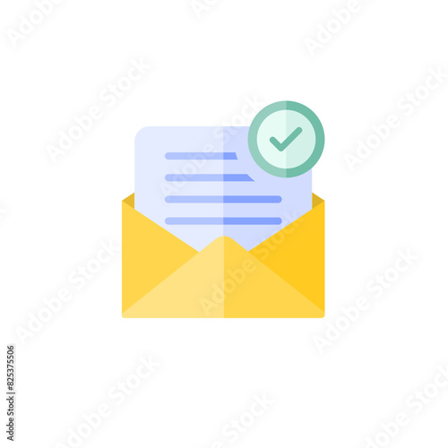 vector mail icon in flat design