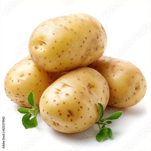 Fresh delicious Potato isolated on white background photo