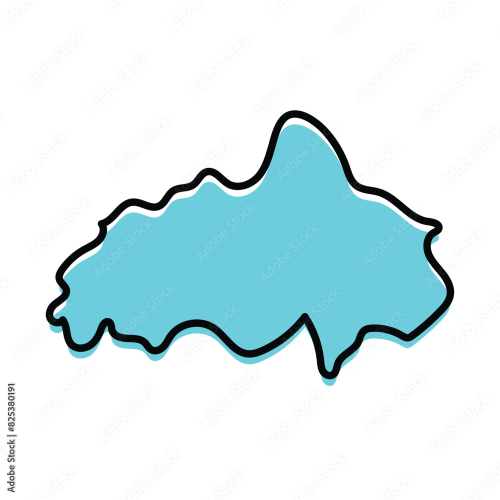 The Berea state of Lesotho country map illustration. The Berea state of Lesotho country map illustration.