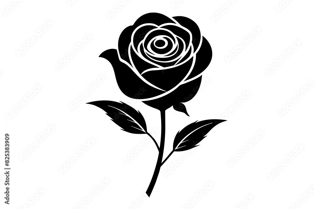 rose flower vector silhouette illustration rose flower vector silhouette illustration